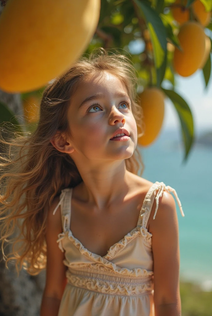 10 year old Russian child girl, close up, PORTRAIT, with long blonde hair, in a cowboy hat, many oranges with leaves on them on a table, oranges, extremely coherent orange, orange skin, orange and orange slices, orange colors, orange color, orange backgorund orange, orange, orange slices, vibrant orange, orange background, an orange, orange colors, very orange, orange theme, orange minerals, in front of an orange background, orange plants