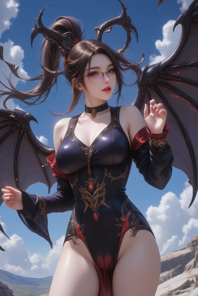 ((top-quality, 8K, ​masterpiece:1.4)), (Photorealsitic, Raw photography, Top image quality:1.5), beautiful  lighting, Movies in which girls shine, realistic shadow, huge filesize, Vibrant colors, Brilliant image quality, colourfull, Fantasia [hight resolution], (17-year-old beautiful girl:1.6), (Lori:1.2), (Junior Idol), Well-formed fingers, ((Cute pose with arms crossed behind back:1.5)), ((Glittering Perfect Beautiful Girl:1.3)), a handsome, a cool, (innocent smiles:1.2), ((Super Cute Super Beautiful Girl)), (Crisp and gentle eyes), dual, (with blush cheeks:1.4), ((morning、Beautiful girl with demon wings and tail in transparent sexy black devil costume:1.3)), Cute hair in short cuts, ((Show me your cute ass:1.6)), Perfect and beautiful body, Lovely room, Innocent Girl, Japan beautiful girl, Shines
