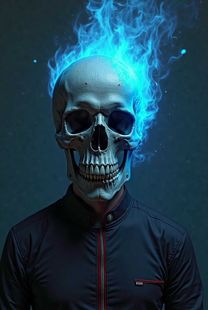 T-shirt Design Heavy Metal with Scary Skeleton and Pentagram and Blue Flames Background - Colored Illustration isolated on Black, Ve, t shirt design,robust style,just design,White background,no model,proffesional,hight contrast,high resolution,ultra detali,bright coloured,metallic details,sharp focus,Jumpy,dynamic composition,gritty texture,rough brushstrokes,Mechanical elements,Chrome Effect,classic typography,retro style,distressed look,aggressive lines and curves,3D rendering,impressive visual impact,dark shadows,strong brand presence,monochrome palette,Industrial aesthetics