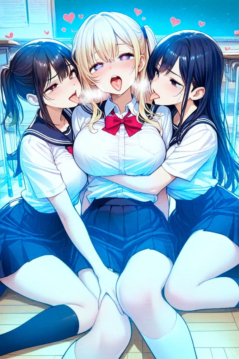 1 girl, high resolution 12K (Details Face, details body, details breast, details vagina), Six pack body, slim body, spidergirl uniform, charming pose, masturbation with dildo, sex with 3 girls, horny, squirting, doggy style sex, Nude