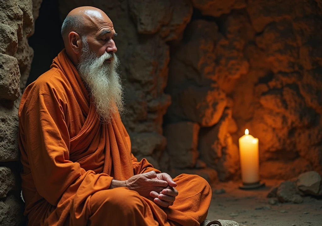 The monk was puzzled
