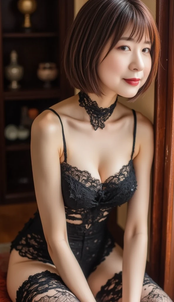 (8k, RAW Photos, Highest quality, masterpiece: 1.2), Very detailedな, Super Resolution, (Genuine, Genuine photos: 1.37), High-resolution RAW color photos, Professional photos, とても細かくて美Shii, Very detailed, 8k wallpapers, Amazing details, Large file size, Official Art, Very detailed CG Unity 8k wallpapers, Very detailed beautiful girls, Very detailed faces, Very detailed目, Very detailed肌, Very elaborate fingers, Very detailed鼻, Very sophisticated mouth, Perfect Anatomy, Detailed Background, Detailed clothing, One Girl, (20:1.2), 20th Generation, cute Girl, Realistic body, , White skin, Glowing Skin, the body is slim, Black Hair, short hair, (Blunt bangs: 1.2), cute, like々Shii, かわいらShii顔, Realistic Face, Delicate eyes, Sale Eyes, ( (Fashionable dresses)), ((Excellent)) Earrings, Looking into the camera, positive, Standing position, traitor, Dynamic Lighting, C cup breasts,close, Character profile,
