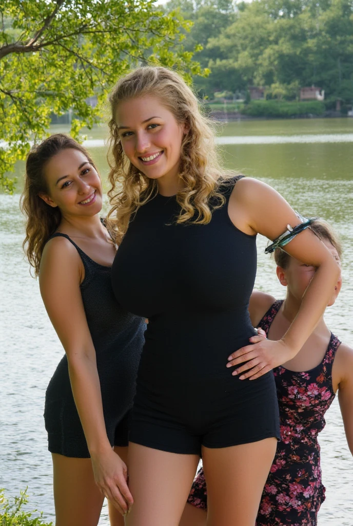angled view, cleavage, plain dress, (big giant enormous oversized massive huge colossal breasts:1.5), (gigantic sagging breasts:1.5), symmetric breasts, (extremely very long full big hair)