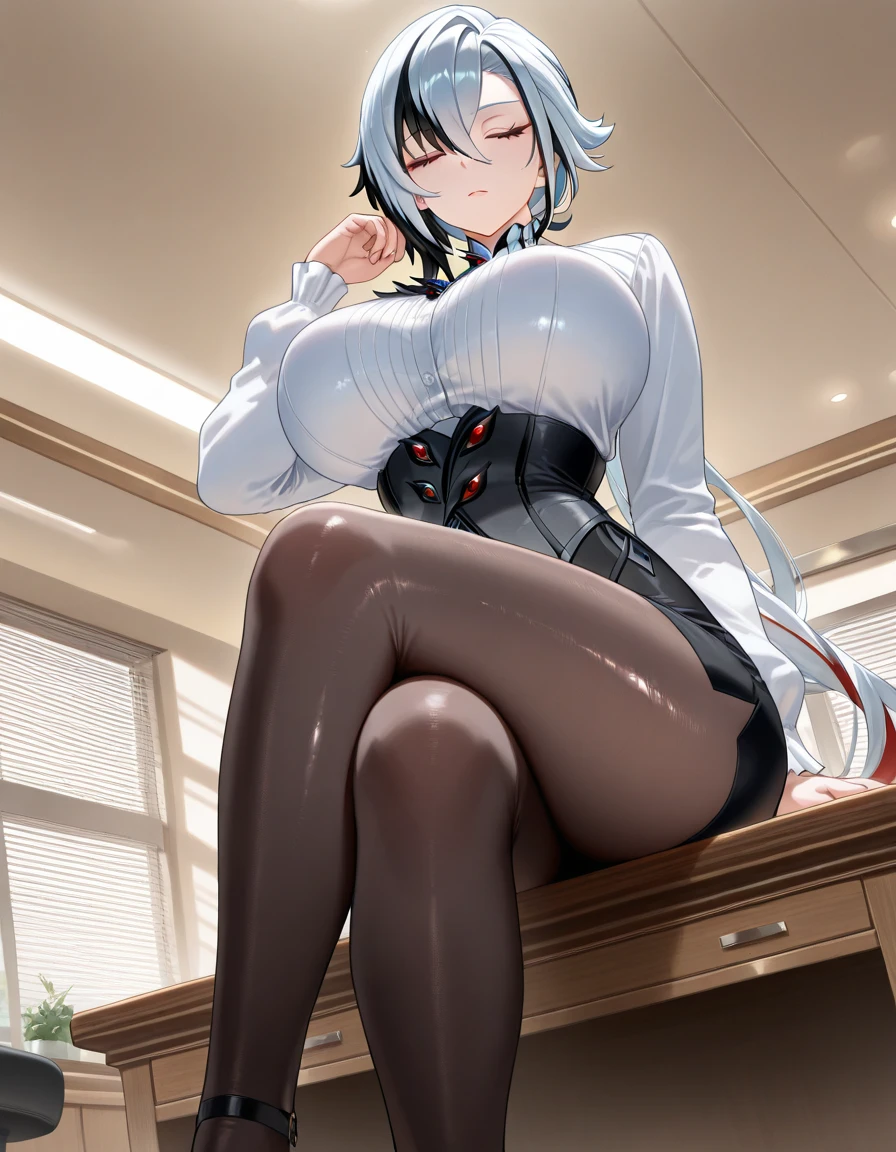 seductive anime girl, 4K digital art,super realistic picture, excessive art, 8K high quality detailed art,detailed pantyhose,sweaty,blush,both girls and men,highly detailed legs,(Bukkake 1:1.3),wearing pantyhose, inside the club,(bunny girl 1:1.3),fine eyes,penis,(Mating press 1:1.3)