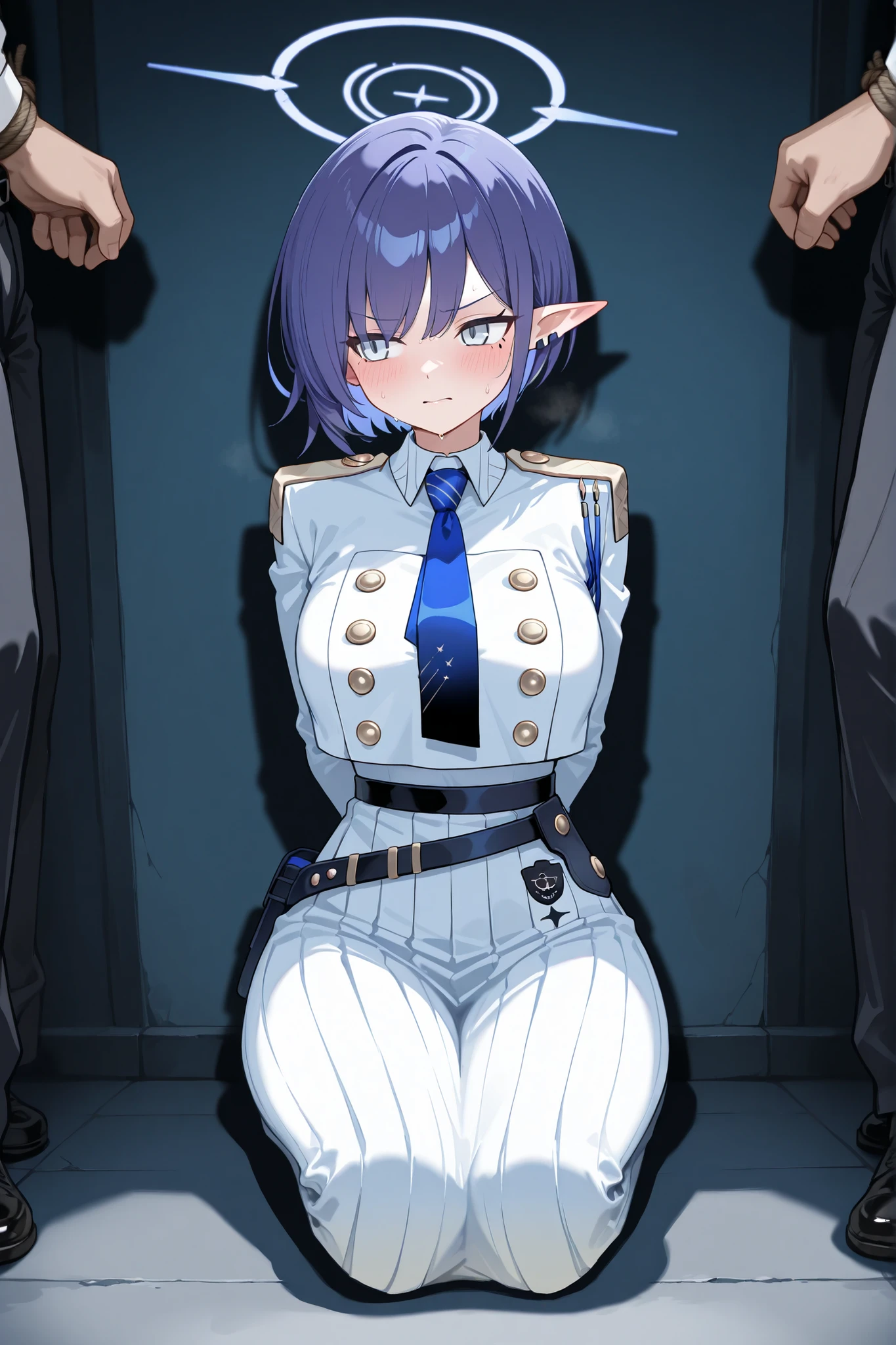 ((Shibari)), Wrapped in a belt, ((((Bondage)))), ((belt Bondage)), Exquisite details and textures, ((belt is wrapped around the body many times)))),