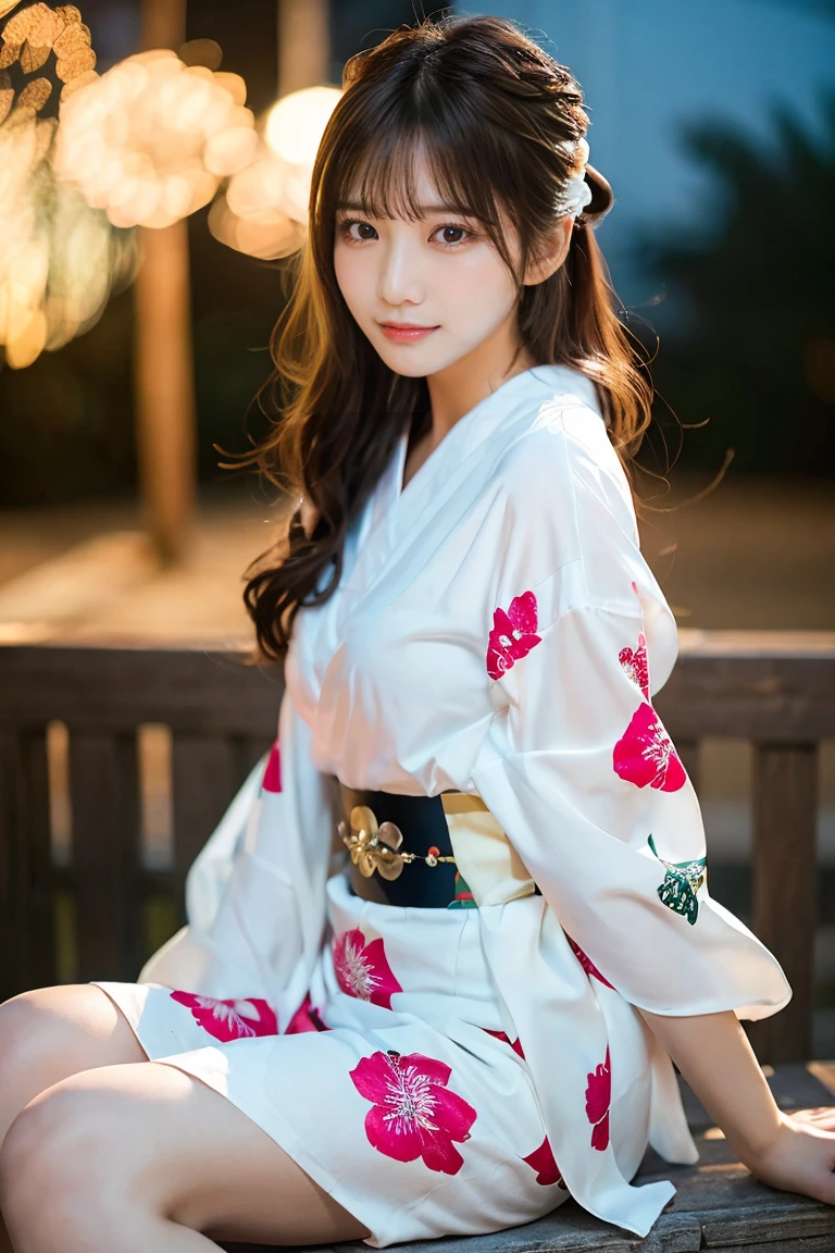 (logo、masterpiece、8k、table top、RAW photo、wonderful、最high quality、Photorealistic and hvery detailed CG integrated 8k wallpaper、high quality、very detailed、Narrative poem、particle effects、dynamic effects、written boundary depth、cinematic light、Lens flare、ray tracing)、fantasy、 (1 beautiful woman、white kimono、Japan Dress、white cherry blossom pattern、White cherry blossom embroidery pattern、black haired、beautiful face、real face、beautiful details eyes beautiful skin)、Hair flutters in Wind、hair bounces、pink cherry tree、petals dance、SakuraFubuki、wonderful景色、sunrise、sun on background、Wind、god々、teeth、god話、vast land
