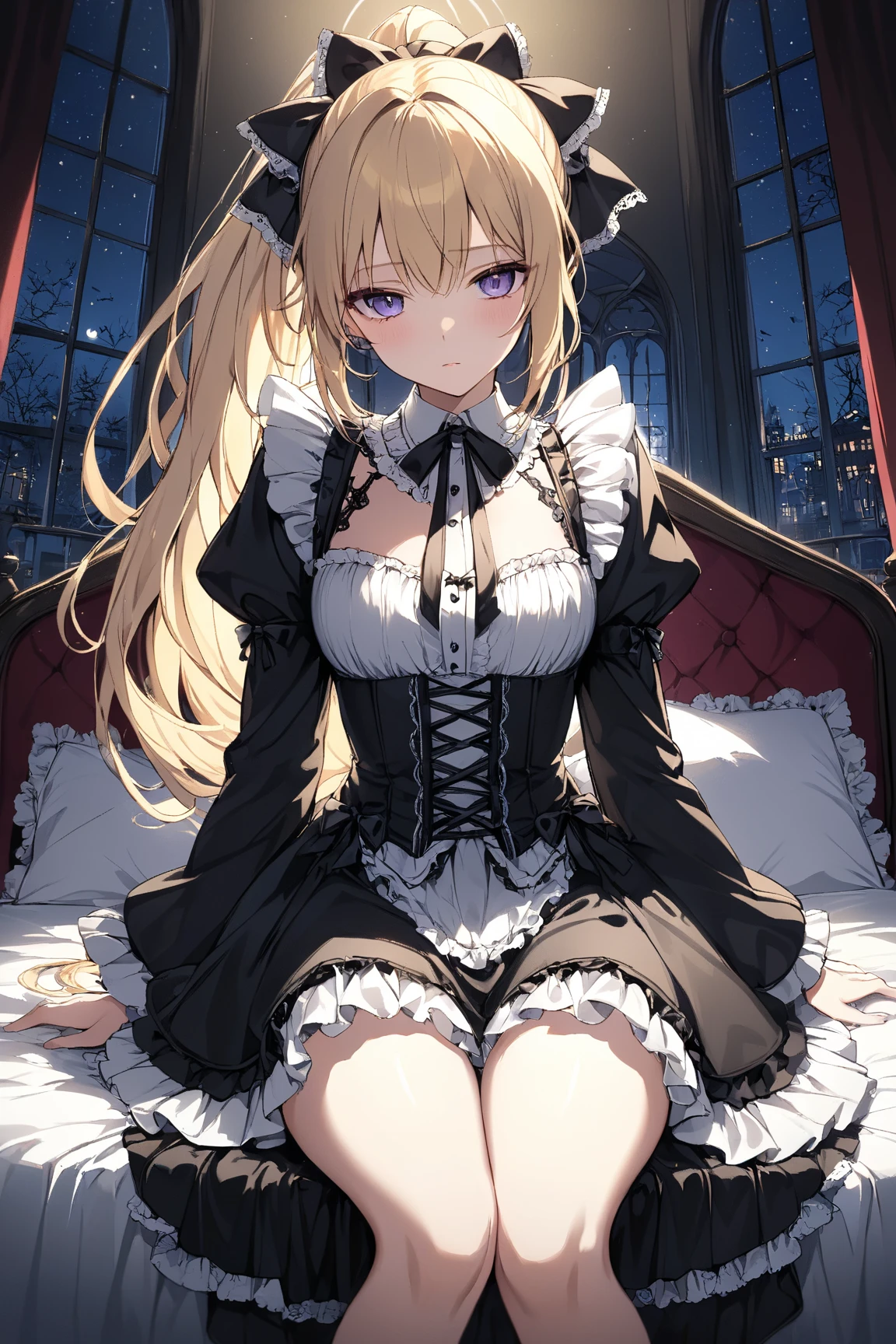 ((masterpiece)), ((best quality)), (ultra-detailed), ((kawaii)), cute, (lovely), illustration, anime style, full body, a cute girl, solo, (beautiful eyes), small devil, Gothic and Lolita (type of teenage fashion), slim, slender, beautiful breasts,