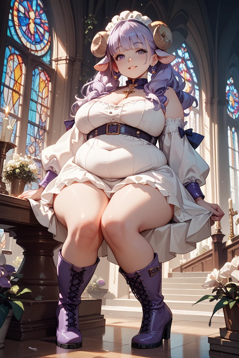 Giant maiden,Moe two-dimensional style,Pregnancy status,Round belly, Huge breasts, Thick thighs,Gaze at the bustling city, Lying down, Burp, Burping, Loud burp, Really loud burp, Glasses, Embarrassed, Full body