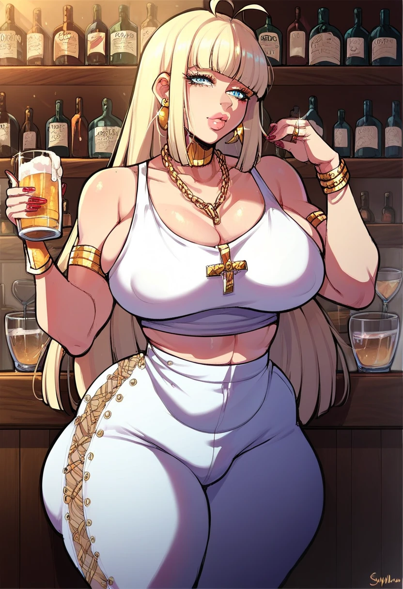 solo, 50-year-old woman, indian ifbb bimbo, (liquid gold top), white hair, dark skinned, sheer skirt, thick lips, deep dive, dark waters, night