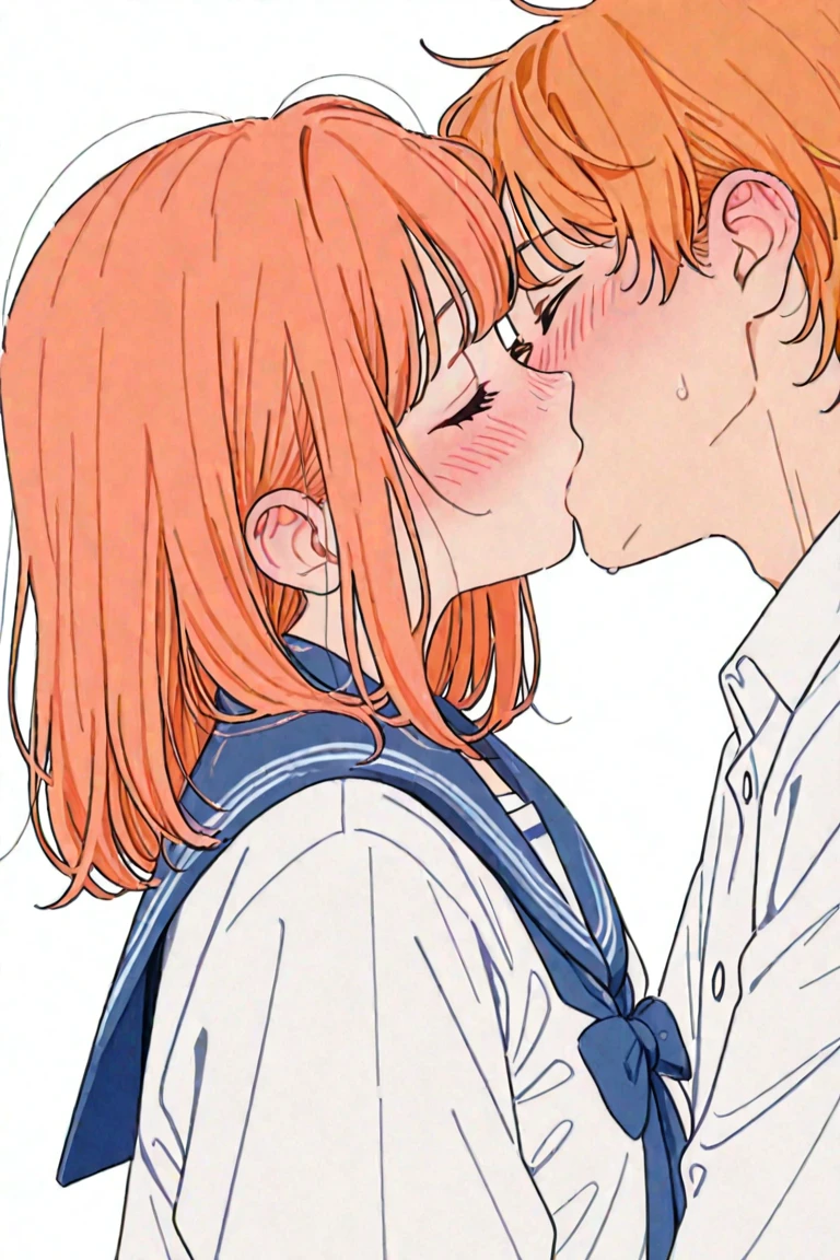 score_9, score_8_up, score_7_up, source_anime, Risa Koizumi, ginger hair, very tall, school girl, stylish,brown eyes, big eyes, school uniform,<lora:Risa_Koizumi_SDXL:1>, closed eyes, blush, 1boy, kiss, from side, close up, abstract love background, best quality, masterpiece