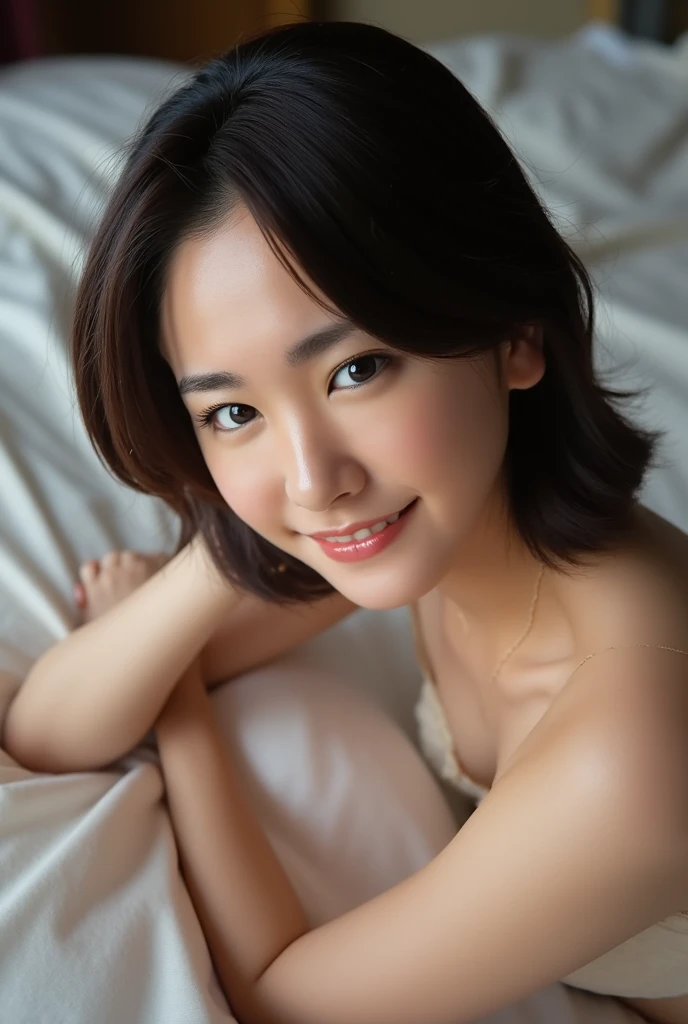 Highest quality、Face Focus、Soft Light、Ultra-high resolution、(Realistic:
1.4)、RAW Photos、
1 Japanese girl、alone、cute,(pupil、Light in your eyes)、Beautiful face in every detail、(Small box)、smile、Double teeth、(High resolution detail of human skin texture)、(Long Hair)、indoor、Clear、wakana sakai、
(Portraiture)(bikini)、nude