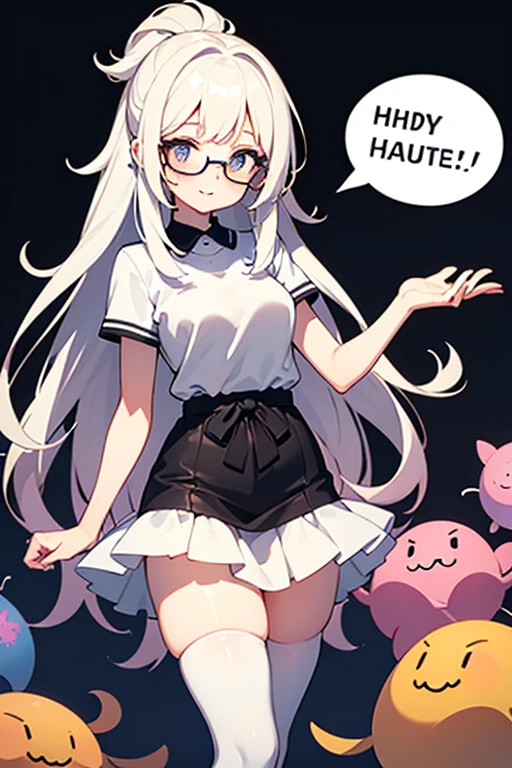 Cute girl with glasses smiling,Higher quality,More Information