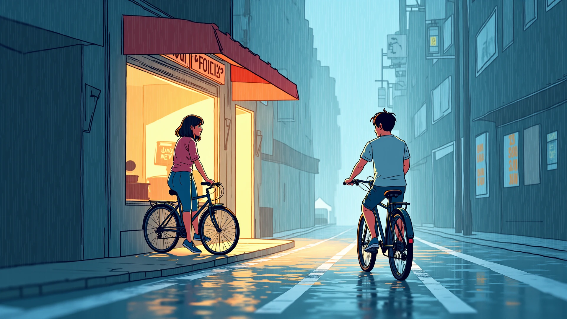 anime，Estilo HDR，illustration，ComfyUI，NSFW，2.5D，comfortable
A man pedals a bicycle， 1 mulher sentada em uma bicicleta，Eles se beijam ao vento，Bicicletas galopam pelas estradas de montanha，romantic couple，Petals are flying all over the sky，Baiyun，blue skies，Montanha Far