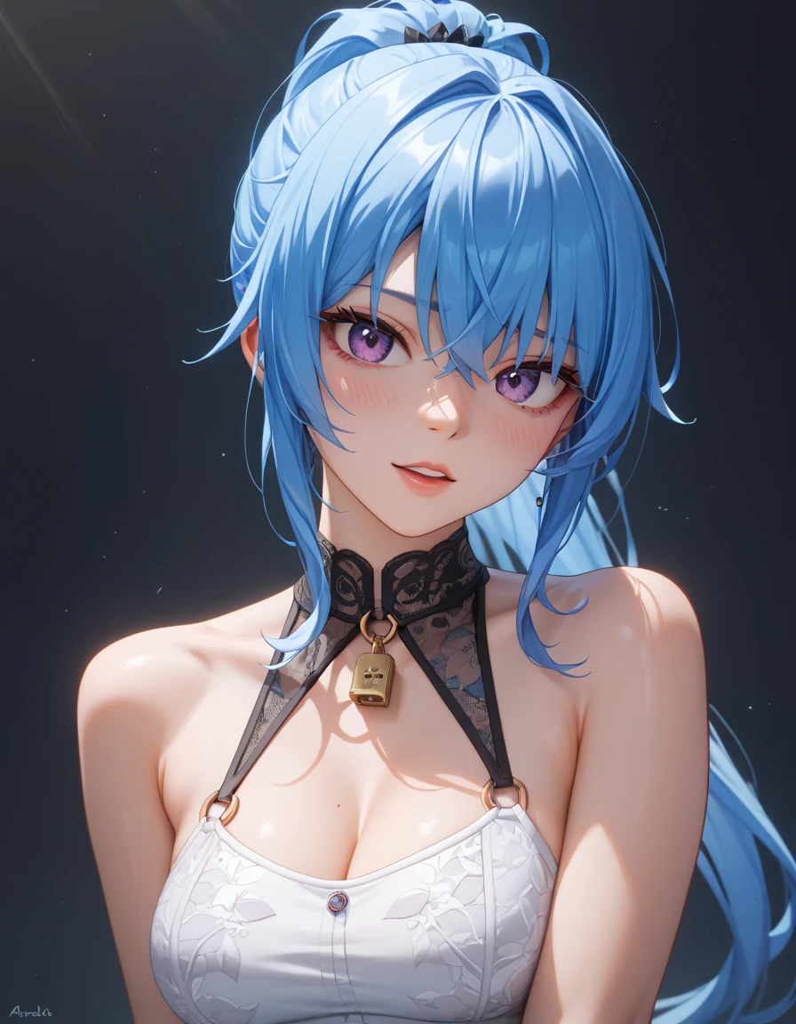 <lora:doa_nico:0.7> nico, glasses, black lace bra, upper body