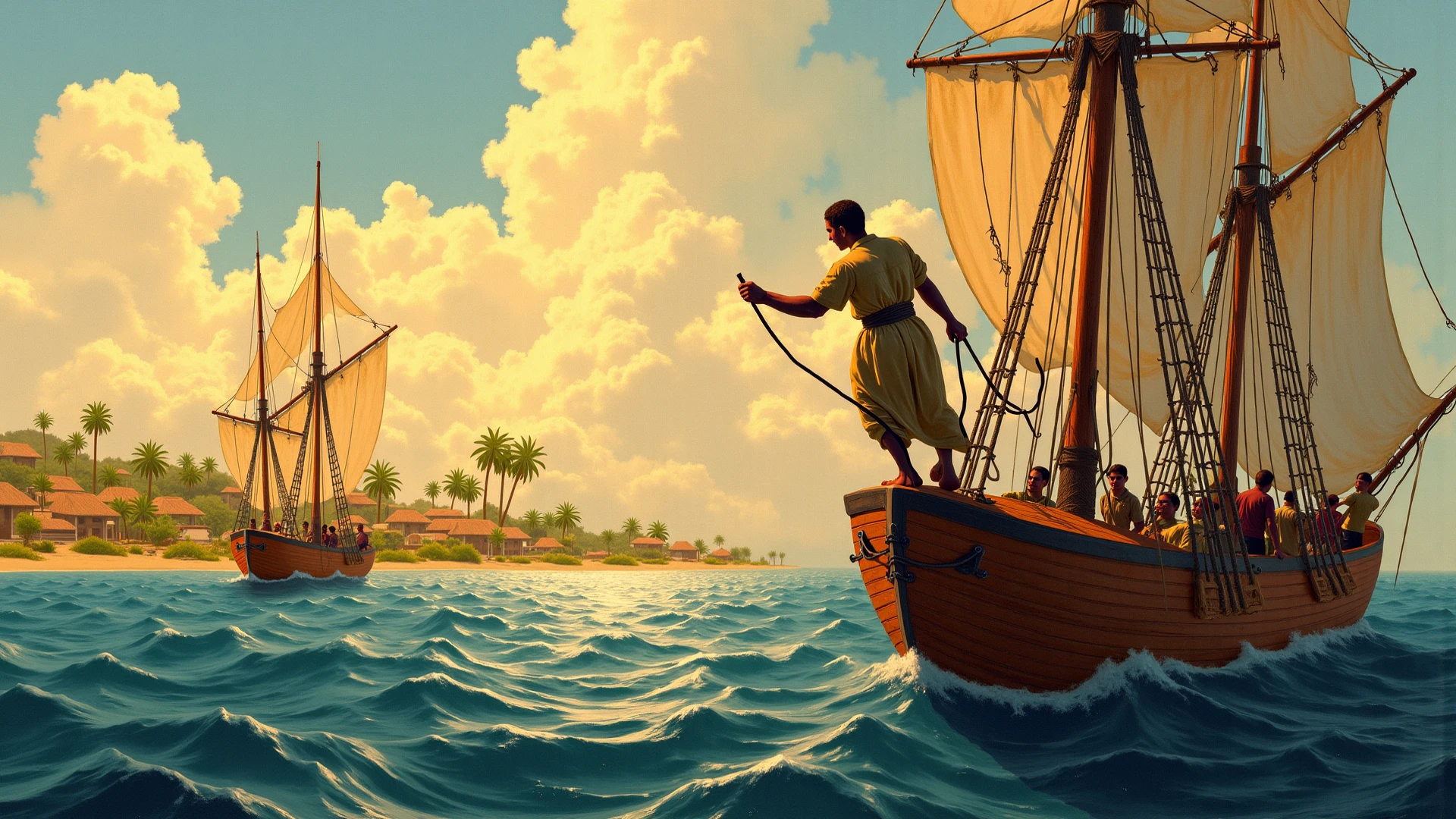 Arjun’s Boat: A small boat ready for the journey, symbolizing hope and new beginnings.