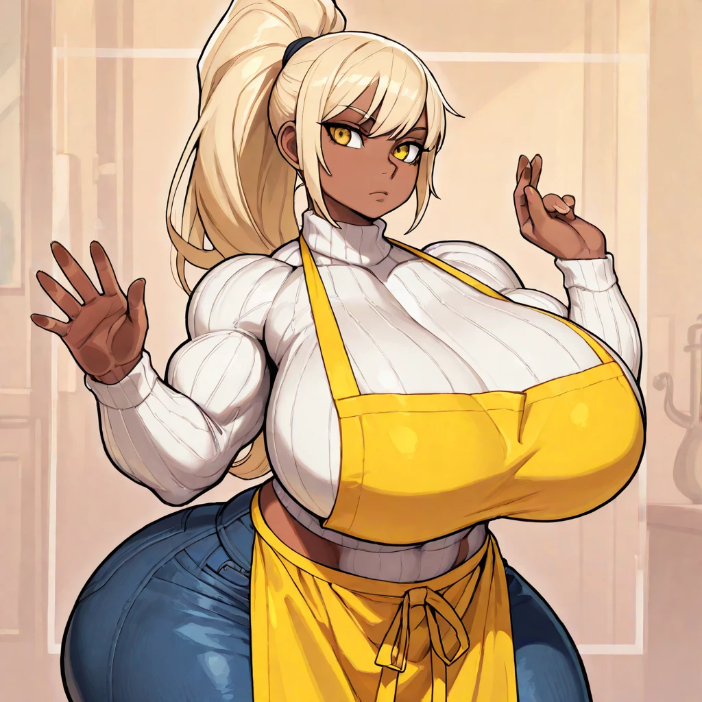 (Masterpiece, best quality, highres, ultra-detailed, dynamic), solo woman, Dorthy from the wizard of oz, full body, detailed face, detailed eyes, detailed lips, detailed nose, (((Massive Female Bodybuilder:1.5))), (((huge muscular ass))), ((wide hips)), (slim waist), (((wide shoulders))), ((Huge breasts:1.5)), short skirt, thicc, (yellow brick road), oz background, sexy and whimsical, ((NSFW))