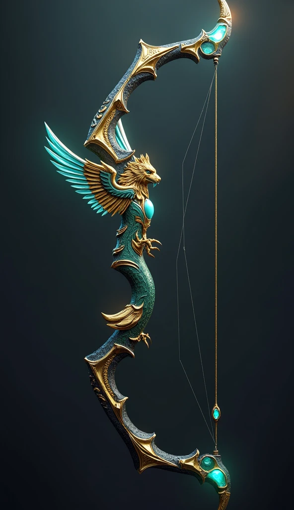 Game Art of marbled tusk bow with dragon eye, best quality, Trending on Artstation, masterpiece