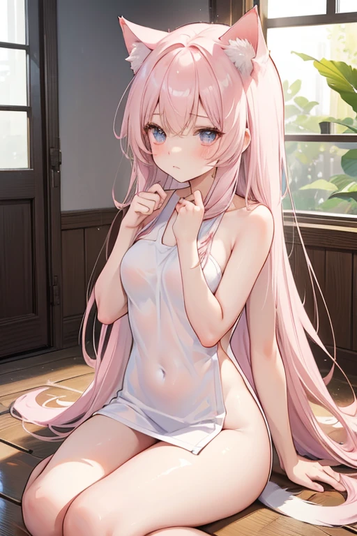 girl, , 12 years, pussy,naked, flat chest, small pink nipples, height 89 cm.