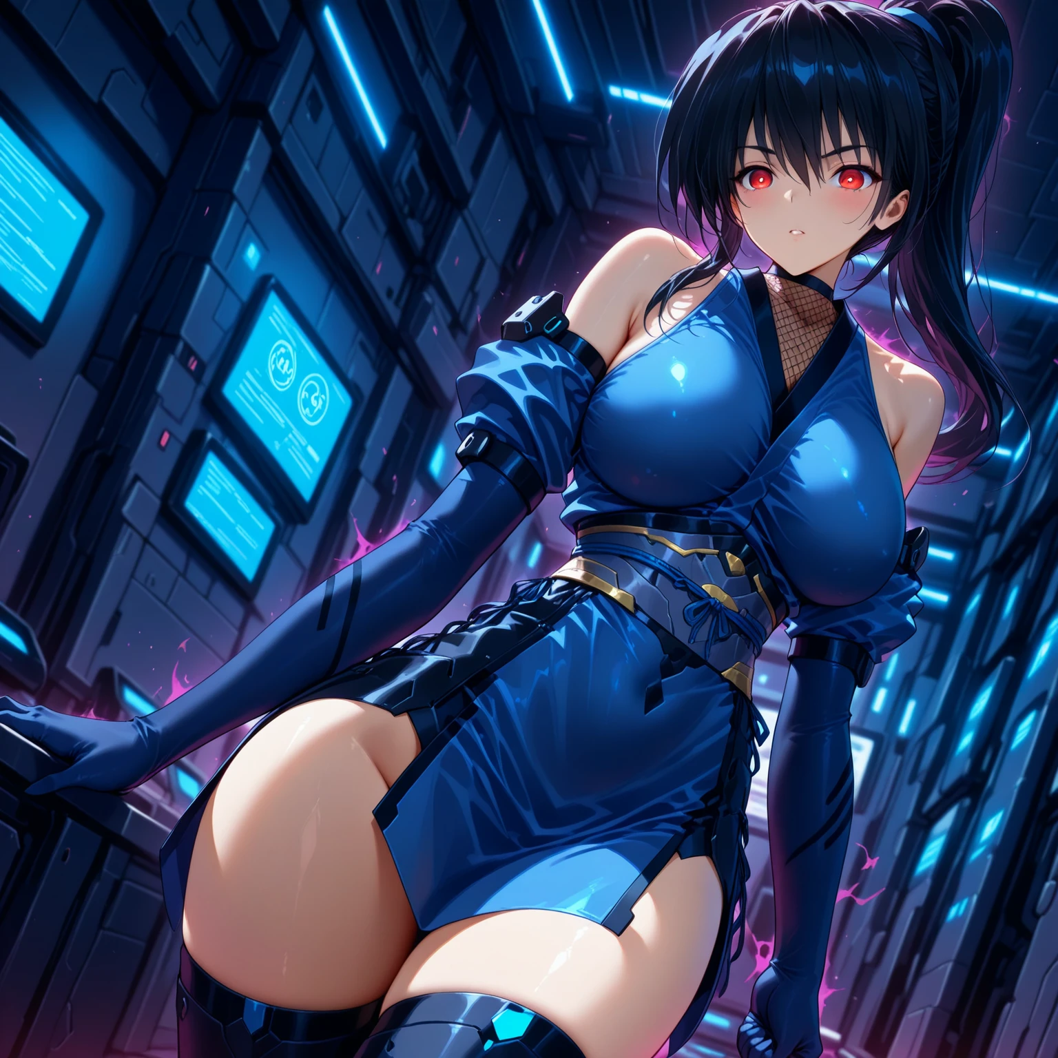 Masterpiece, hyperdetail, high resolution, Konan Naruto, akatsuki bikini, big breasts, big ass, rabrette perforation, hot tubs, cyberpunk