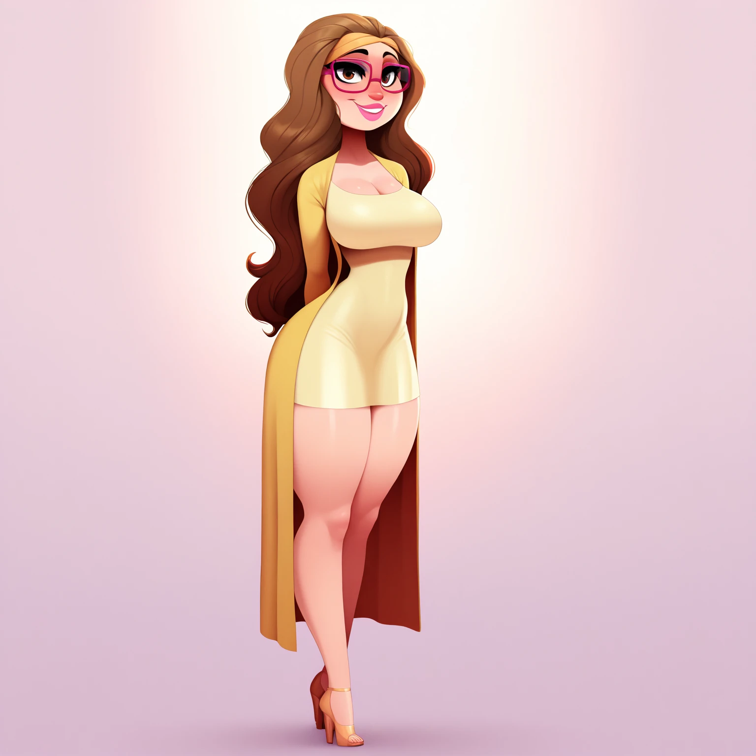 Uma mulher nua estilo Disney Pixar style, alta qualidade, melhor qualidade, capa de filme