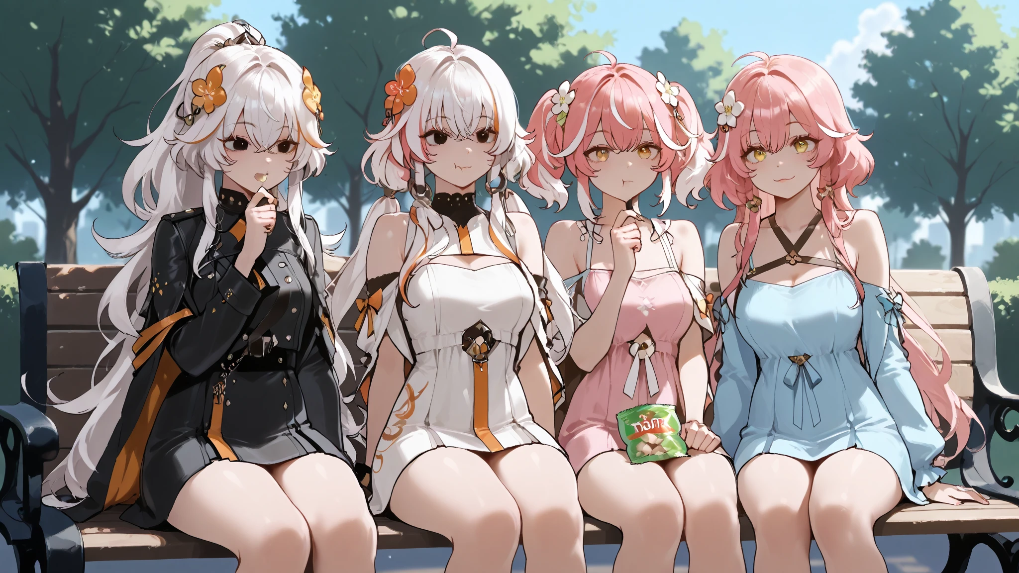 BBQ stand，Many foods，Kebabs，rinka，（Shirtless：0.9）、（naked：0.5）、（huge tit）、Skin type、Fine hairs、Radiant skin、Drunken、luminous（Shirtless：0.8）（Bandeau：0.1）、（Lift one foot：0.1）、 huge tit、blush、（Small tattoos）、Slightly drunk、（Background with：Jungle lion monkey elephant：0.4）、（goddes：0.8）、（teens girl：0.7）、Water-colored eyes、Long eyelashes、（Cute marks on the face： 1.2),(dog teeth:0.8),,(ssmile:0.5)(Blush:0.7),(Hair:0.4),(Short:0.8),(Black and brown hair:0.5)(White and pink hair: 0.6）、（Striped hair：0.5）、（High ponytail：0.6）、（plait：0.7）、Shiny hair、（High incidence：0.6）、（Double bun：0.2）、Moon hairpins、collar、Lace、Frills、（ Head tilt：0.7）、（Side：0.5）、（Look up：0.2）、（Look at the camera：1.0）（Chest slap：0.5）（Flip skirt：1.5）、（（Delicate facial features、Positive face、detail） Face，Delicate pupils，Bright pink lips，ssmile，Open your mouth，blush，Slightly drunk：0.5）），absurd，extreme，​masterpiece，whole body fairy，Seductive special portrait of Tifa Loha，The clothes are smooth white and transparent，Background spray paint graffiti，Lace panties。 (Pajamas with a lot of bear patterns:0.5)，（Vintage train background：0.2），Reflection of standing water on the ground，Old brick floor，Old clock，Wood architecture，Leading the puppy