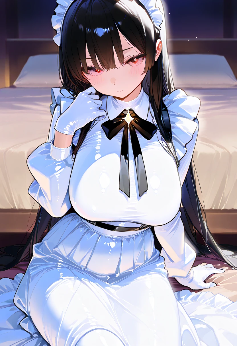 ultra-delicate face, delicate eyes, double, show cleavage, white mini,lots and lots of loads of white sticky semen all over her lots and lots of loads of white sticky semen all over her face, lots and lots of loads of white sticky semen all over her skirt, lying on the bed,medium sized breadt,doing titsjob, lingering her vagina, masturbating,  young, 