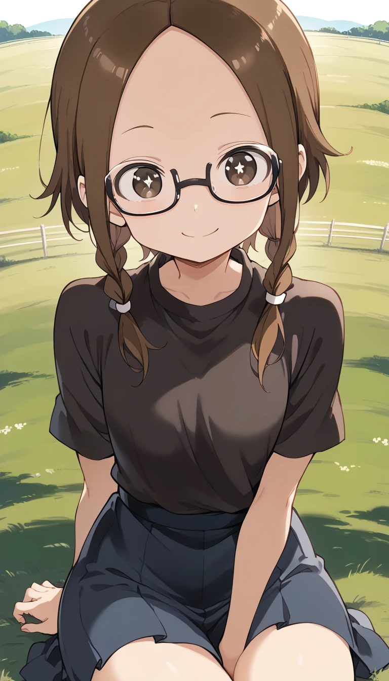 ((masterpiece)),((Highest quality)),((High resolution)),((Anatomical)),((Realistic)),((Detailed Description)),((Full body view)),((Perfect lighting)),((8K)),((cute)),((School classroom)),((Window)),((Sit at a desk)),(((((One little girl))),(((Lori))),(((neutral))),((8-year-old)),((Beautiful eyes)),((Baby Face)),((low length)),((Petite)),((Flat Chest)),((Two braids)),((Seductive smile)),((Red cheeks)),(((Tank top))),(((bikeshorts))),(((Glasses))),(((1 backpack))),
