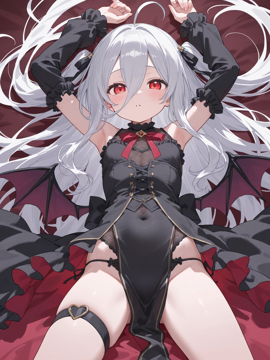 (masterpiece), best quality, expressive eyes, perfect face,
demon wings, wings, bat wings, demon girl, 1girl, demon tail, bat, long hair, head wings, thighhighs, blue eyes, (white legwear), (white clothes:1.2), (white leather), dragon wings, purple wings, pointy ears, vampire, low wings, horns, tail, covered navel, (leotard), open mouth, small breasts, (White wings), bat ears, demon horns, vampire costume, solo, looking at viewer, white boots, angel and devil, smile, (white footwear), Halloween, nails, sitting, long sleeves, very long hair, high heels, (white) jacket, black hair, hair between eyes, dragon, white