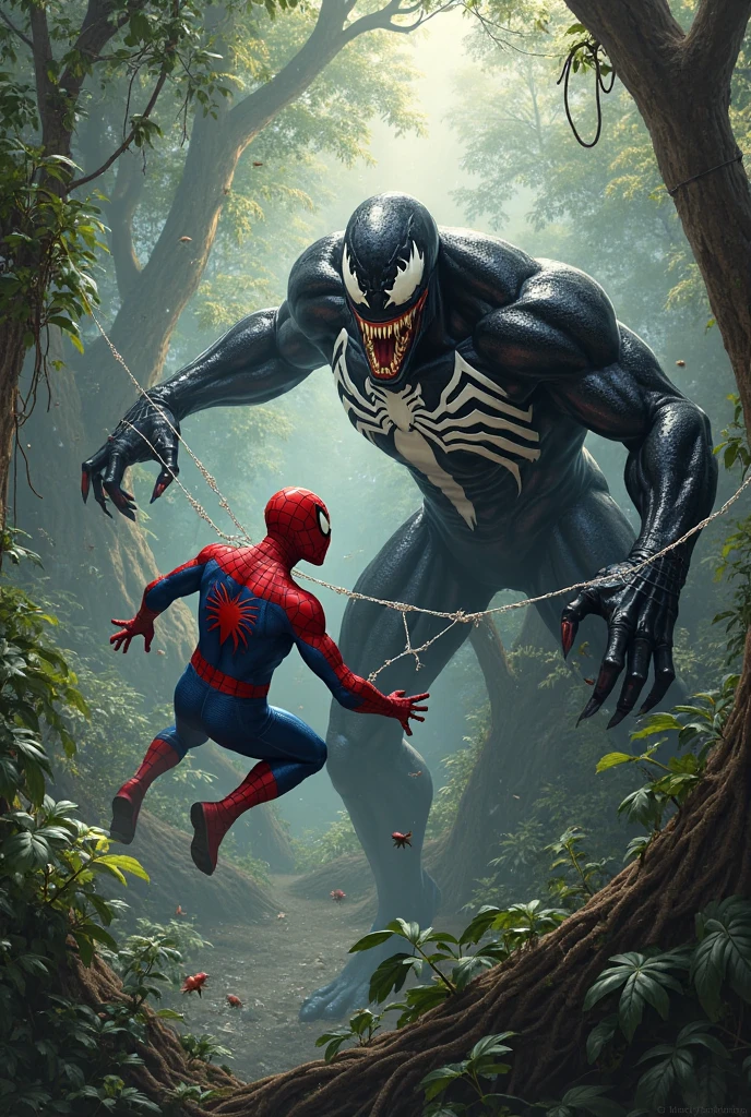 In the heart of the Amazon rainforest, two iconic rivals—Spider-Man and Venom—find themselves in an unexpected and fierce showdown. Pulled through a mysterious portal into the dense, humid jungle, these two enemies have no choice but to face off in a brutal, no-holds-barred battle.