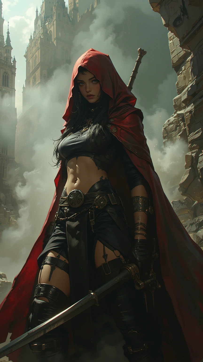 8K,Grim Reaper with a very large scythe,Skeleton Face,Red eyes,White haired mohawk,Black hooded robe,Highly detailed photos, Ultra-high resolution, masterpiece, Highest quality, Perfect glowing skin, Perfect lighting, Detailed lighting, Dramatic Shadows, Ray Tracing, Looking at the audience, Small breasts, Beautifully detailed hazel eyes, Sharp Face, Clear Eyes, Red lips, Long bangs, Short Curly Hair, Redhead, ((Dark Land of the Underworld)), Upper Body, masterpiece,Highest qualityのフォトリアリスティックなRAW写真。Bright colors,Rich colors, Backlight, Cinema Lighting, Film Grain, to be born, 50mm lens, Nikon D850,Detailed character art,Fantasy art,Ultra-high resolution,Ultra-Realistic Skin,Perfect hand shape,Deadly landscape,Skull coat of arms,Skull Face,