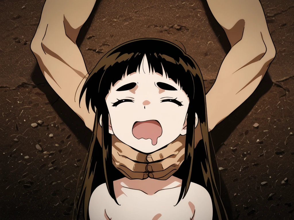 looking back at viewer、On all fours、Both eyes open、peasant girl、Commoner Girl、Raped by many male samurai and male farmers、Sex、Titty fuck、Blowjob、Half naked、Nipples、Penis insertion、Pussy、、Covered in semen、Girl、Girl、Short、Lower school year、Younger、Baby Face、flat chest、Crying face、violent、In rural areas and fields、Edo Period、Dynamic Angle、masterpiece、best quality、ultra-detail、Sweat、forehead、Resistance to escape