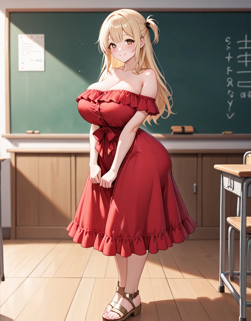 masterpiece, Highest quality, High Resolution, HS1,blush、smile,NSFW、Big Breasts、classroom、China dress