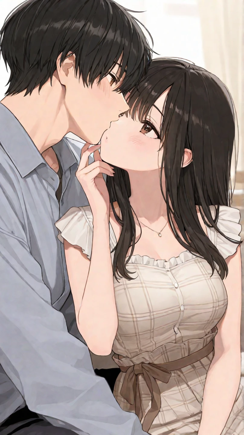 score_9, score_8_superior, score_7_superior, One boy, One girl, Mature Japanese Woman, (Mother and son), child, Put your hands on your head, Kneel, In the room, Bukkake, Boy&#39;s small penis, Boy, 8 years old 