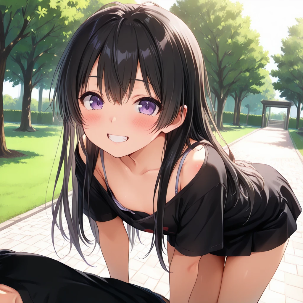 (ultra-highdetail, 8k quality, best quality, extremely detailed illustration,intense shadows, high quality anime illustration style, anime coloring),
(mio akiyama, black eyes, black hair, long hair, ),
lift skirt, short skirt, blue striped panty, vagina, white thighhighs, standing, low angle, topless, nipple, no bra, gleaming skin, moist skin, open mouth, embarrassed, orgasm face, outdoors,