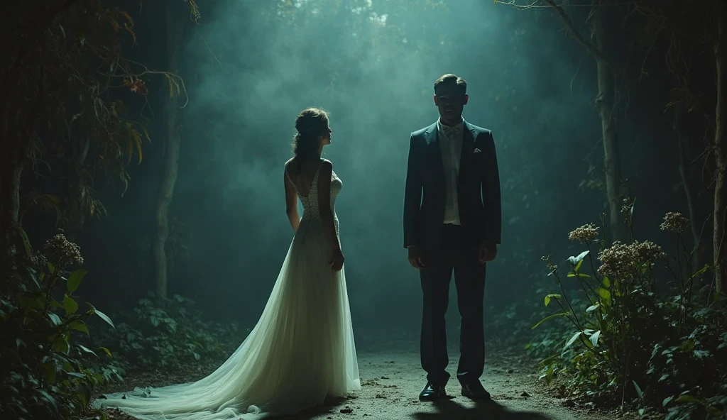 Shadow of the Bride and Groom (a girl and a boy)