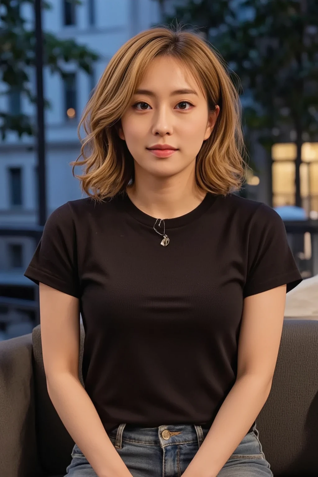 arafed woman sitting in a car with a cell phone in her hand, Jennie Blackpink, Parque Roseanne do Blackpink, jossi do blackpink, she is wearing a black tank top, Heonhwa Choe, usando uma camiseta regata de corte baixo, TaeJune Kim, Casa Yunjoo, linda mulher coreana jovem, Jinyoung Canela, Retrato de Jossi do Blackpink
