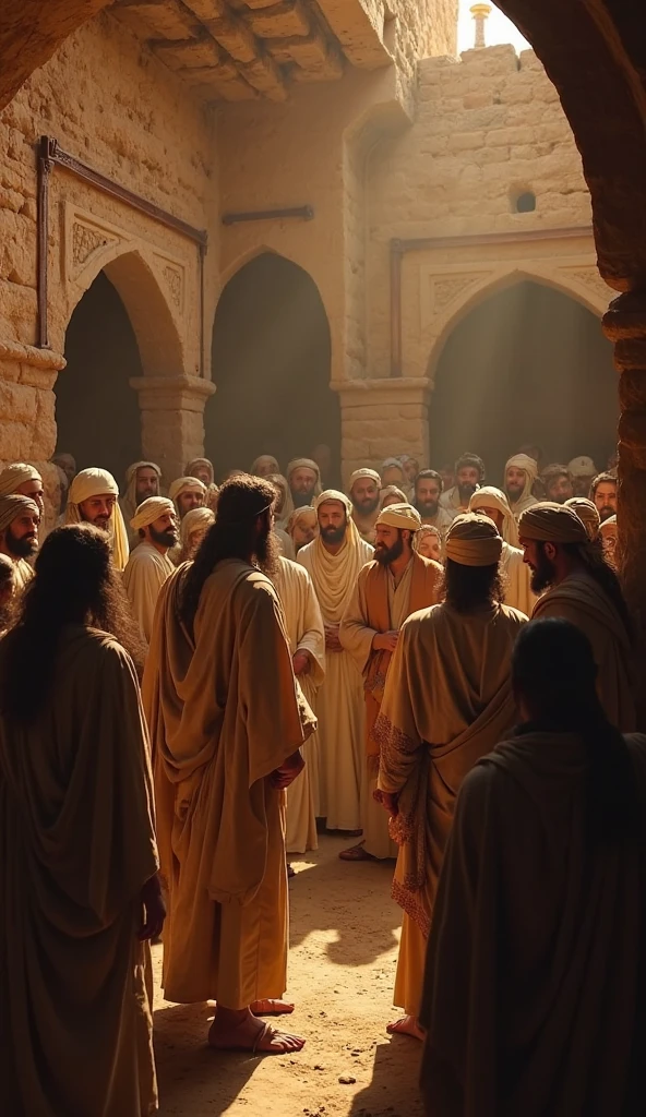 Arabs, praying and christians, laughing at them