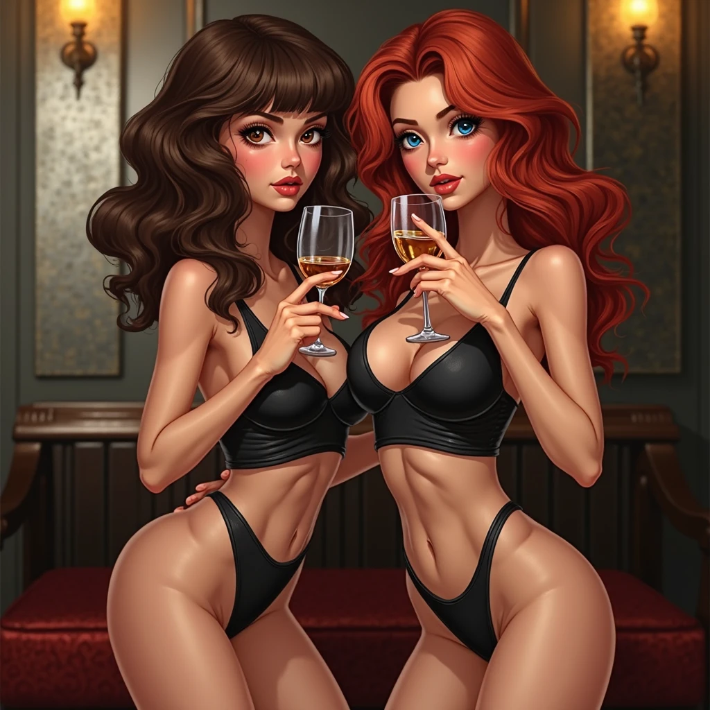 Big Hero's Aunt Cass, dressed in a outfit (panties exposed), drinking an alcoholic beverage, and throwing down in the club, horny poses, grinding on other women, Slay queen