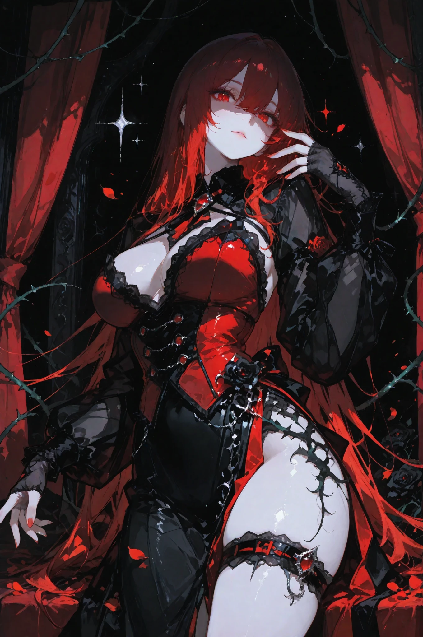 Demon girl succubus desnuda skin red 