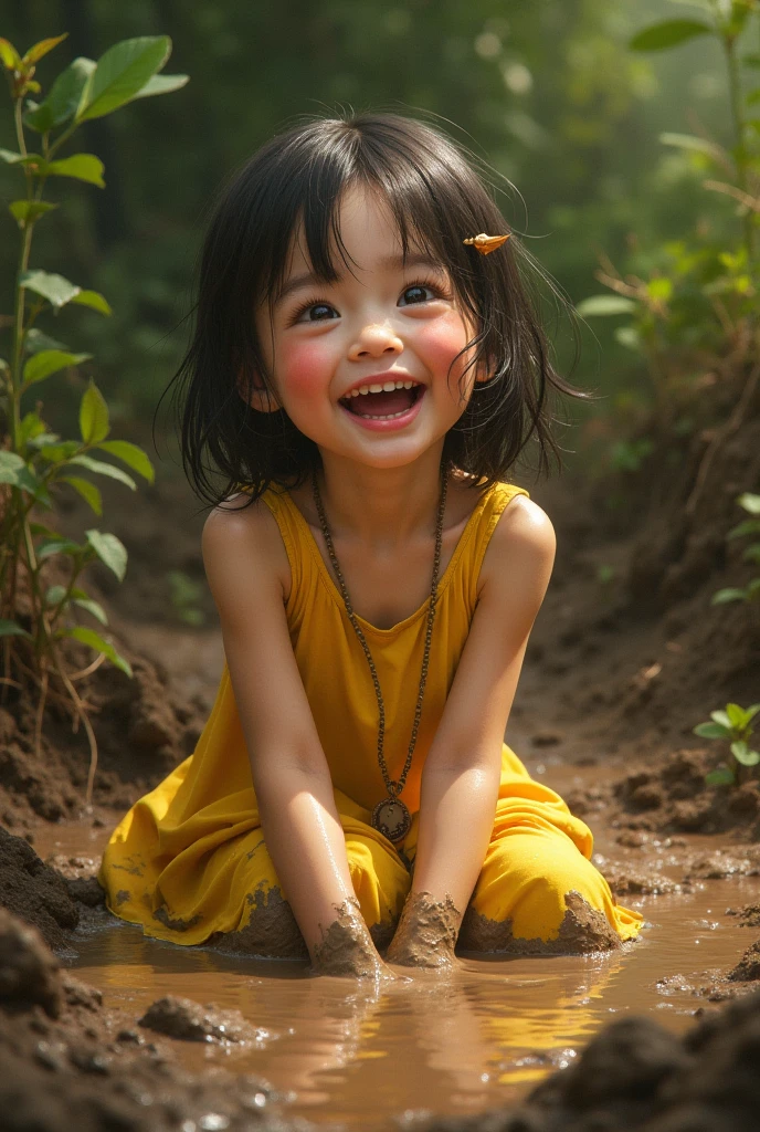 (best quality,8k,high resolution,masterpiece),Super detailed,(1.4x more realism),summer,Sunlight,beautiful toddler,golden rice fields,golden color,hapiness,children's laughter,Children playing in the rice fields,Cicada chirping,Beautiful scenery,HDR,ultra high definition,studio lighting,Super fine,sharp focus,Rendering based on real objects,Extremely detailed description,major,Bright colors,blur background,Golden sunrise,peaceful,peaceful,golden light,golden hour,nature,nature之美