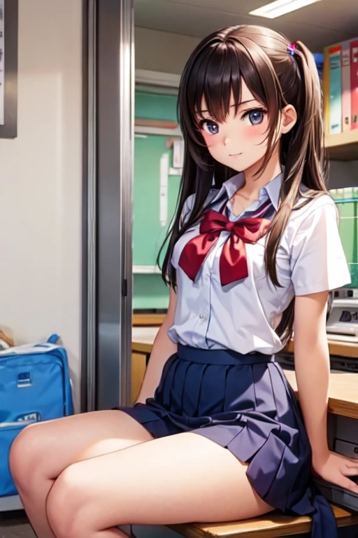 girl in sexy school skirt and underwear