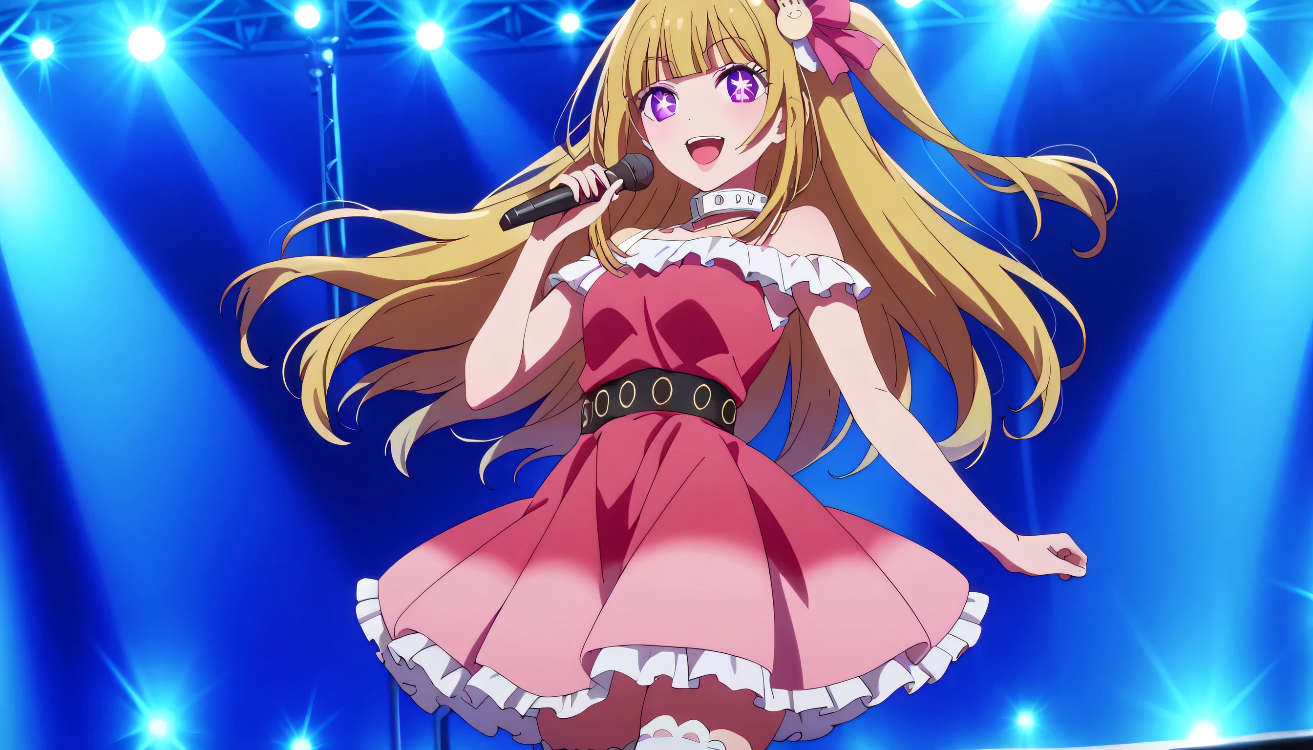 masterpiece, best quality,ultra detail, <lora:anmnr01:0.3> <lora:add_detail:0.5>,<lora:GoodHands-vanilla:0.8> <lora:miki-idolmaster:0.7>, hoshii miki,facing viewer,open mouth,looking at viewer,stage,kanamemadokaoutfit <lora:kaname_madoka_outfit-base-anylora-v1-1-1-000015_1_BiiiiMoOOo_WOF:0.8>