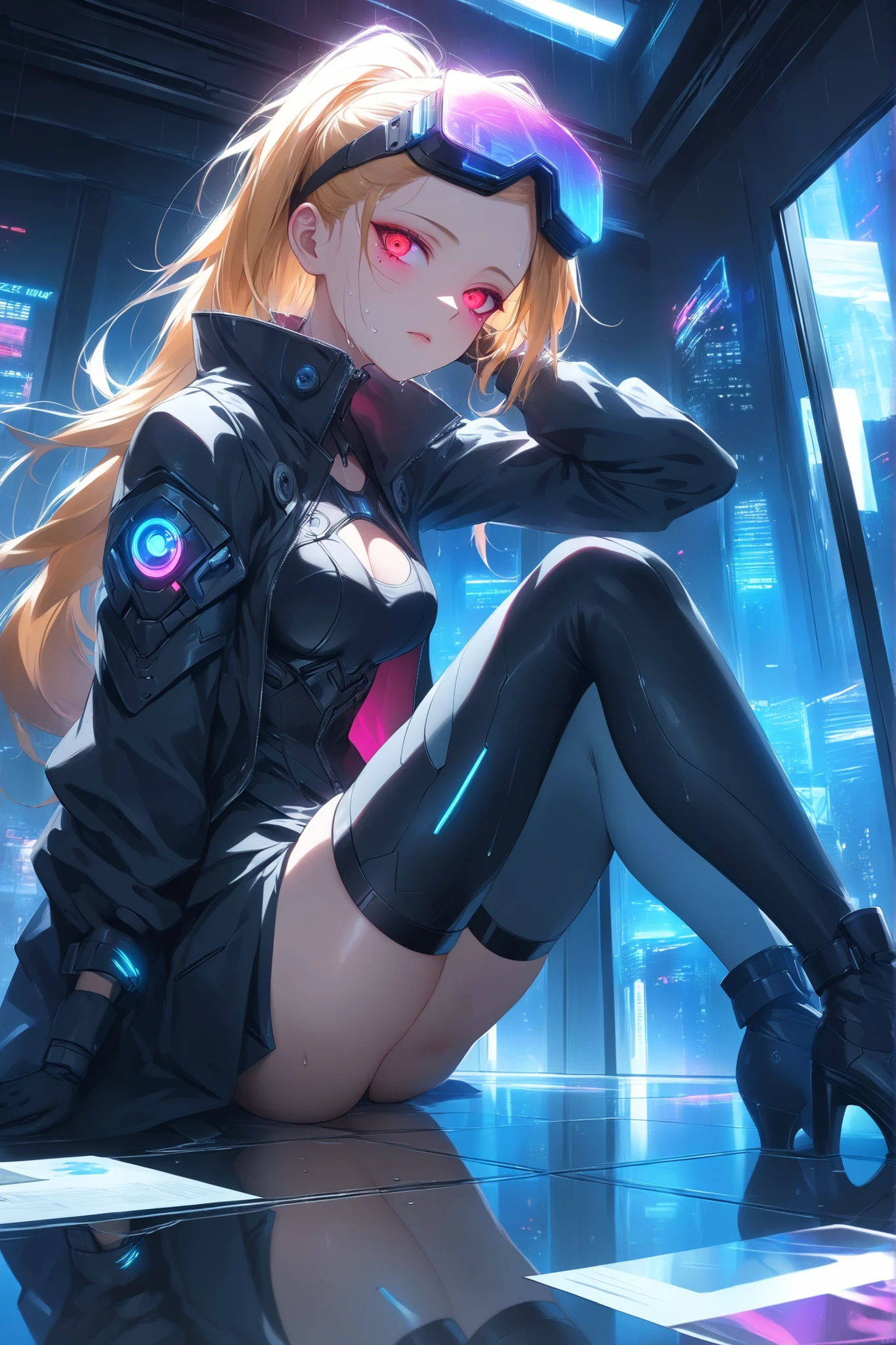Anime girl sitting on a wall in a city with a phone, seductora chica de anime, Chica de anime cyberpunk, Chica femenina de anime cyberpunk, Badass Anime 8K, Anime Arte cyberpunk, Mejor fondo de pantalla de Anime 4K Konachan, Arte digital cyberpunk anime, arte de anime cyberpunk, Oppai cyberpunk, Estilo anime 4K, Fondo de pantalla de anime 4k