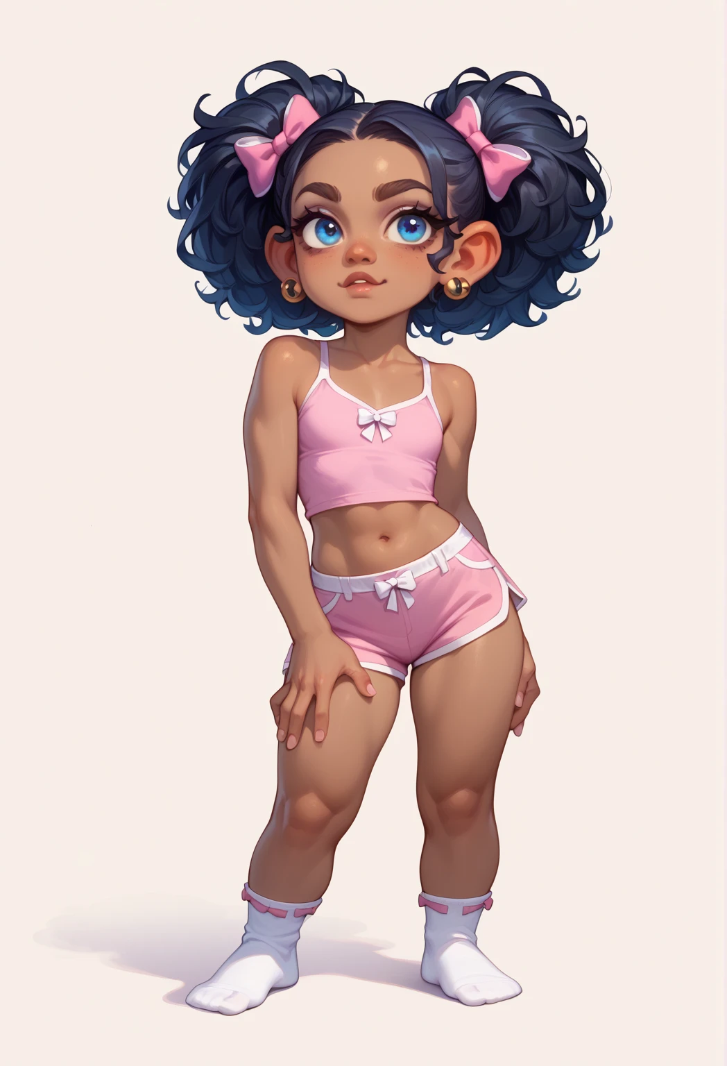 1girl, sexy nigerian girl, translucent underwear, angry face , bedroom,
soft colors,
best quality, masterpiece