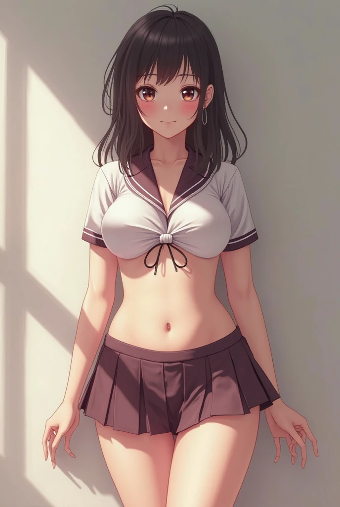 score_9, score_7_up, hd, (ultra hd quality details), source_anime,solo, 1girl, risamasbase, black hair, twintails,risadefclothes, hair ribbon, pink jacket, heart necklace, leopard print, leopard print camisole, off shoulder, bare shoulders, midriff, miniskirt, pink skirt, pleated skirt,looking at viewer, smile,standing, hand on hip,(Lift up the skirt、pick up a skirt),White panties、in the room、cameltoe、怯えた顔