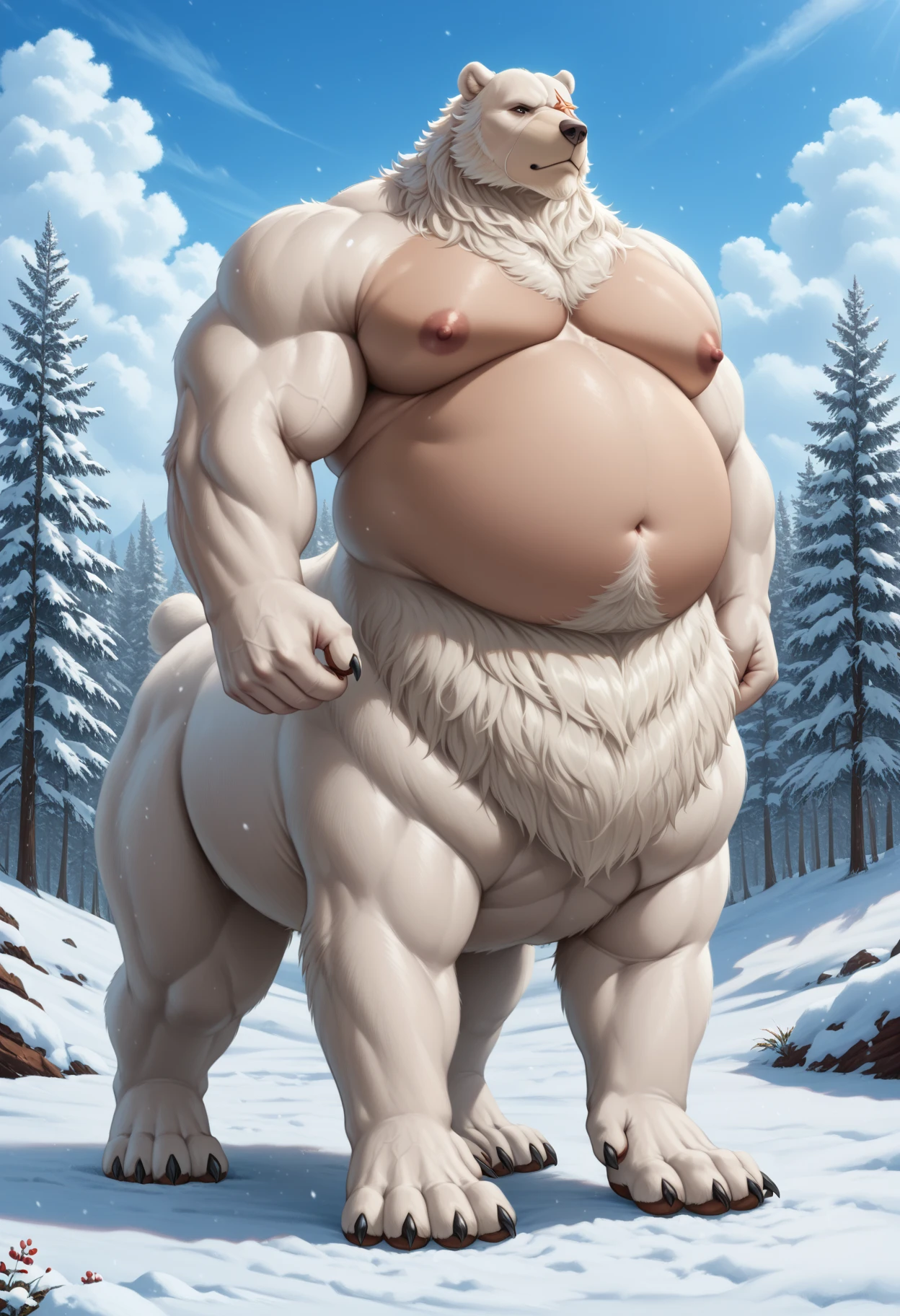 Two chubby centaur, ramdom any place, big hooves, bright white fur, white hair centaur, anatomically correct centaur, docked tail, human face, human nose, human eyes, wide equine hips, thick thighs, male, raised tail, anatomically holding the tail, epic skin, epic fur, hyperrealistic, hyperrealistic skin human, hyperrealistic skin, hyperrealistic human nose, hyperrealistic human body human, hair hyperrealistic, hyperrealistic face, (((erection penis)))