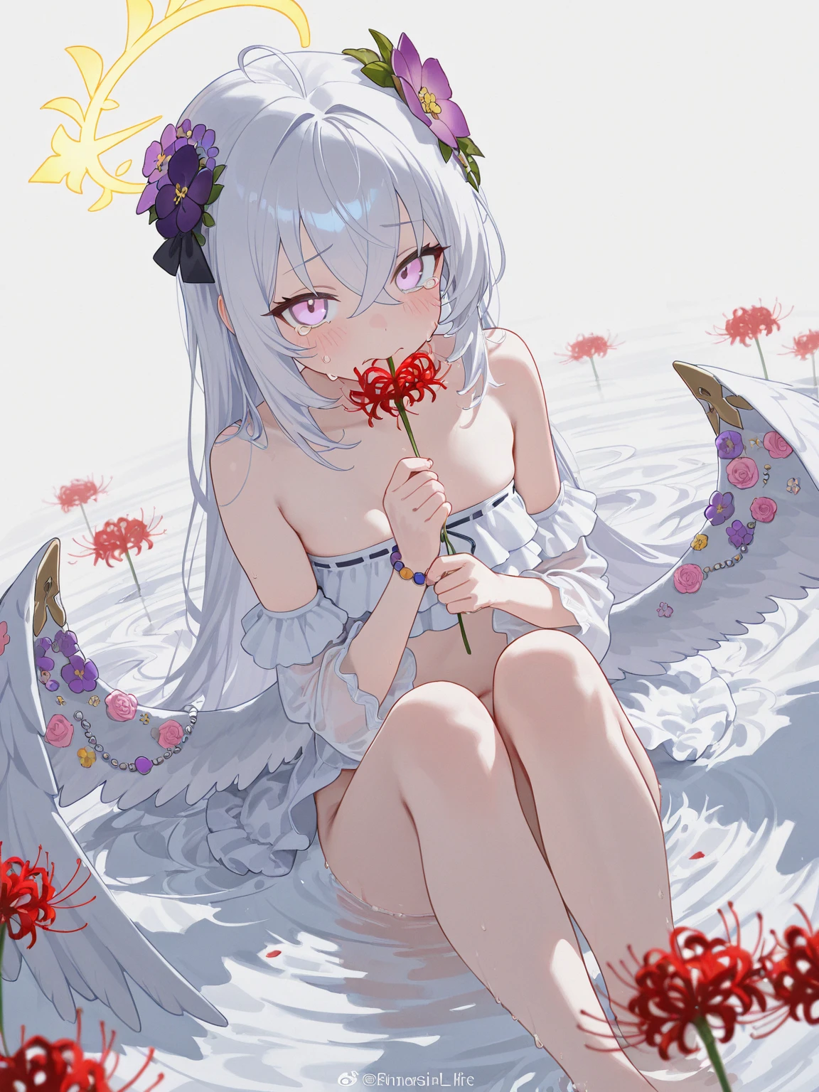 masutepiece, Best Quality, 1girl in,Emilia, Silver hair,Long hair,bed, absurderes, Ahegao, Heart-shaped pupil,
Spread legs, SEX, completely ,vaginal,cum in , cum on the body, facials, cum on chest, hands behind body