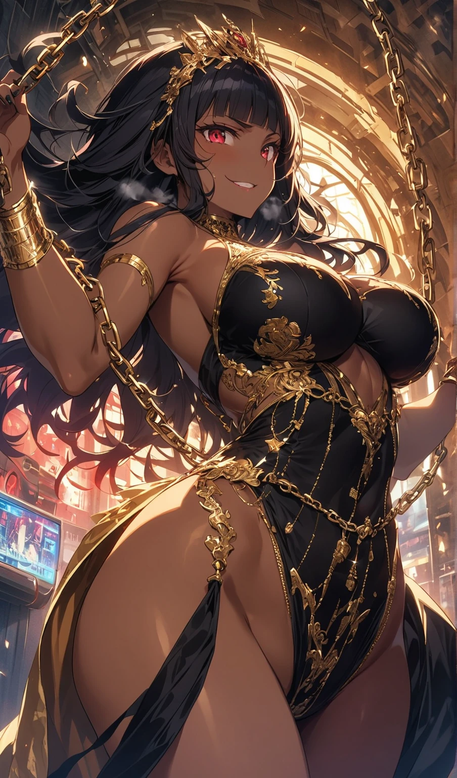(high resolution, The pixels are perfect, luxurious illustration), (hyper qualit, Masterpiece, Ethereal: 1.4),(((Areola Slip:1.4))),(looking through legs),(((Bare shoulders:1.4))),((crouched)),A lot of female strippers,(((Belly dancing with strong sexual innuendo))),in the night club, (There is only a brightly colored ribbon around the waist), ((Carmelto)),a mature female,Black areola,female public hair,(((nacked hip))),wetted skin, Armpit hairy,(((A MILF: 1.4))), (Curvy:1.35),((((Dark skin)))),long whitr hair,Curvy physique, Fitness model, Thick body,((Sexual suggestiveness)),Seductive smile,high-heels
