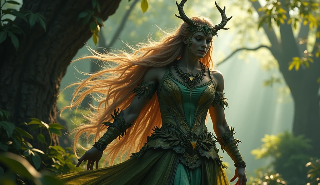 <lora:mosscovered:0.7>, moss, woman crew cut dirty blonde hair, wearing moss (Contrast-hem pants:0.5), (Surplice top:0.5), horror theme, medium shot, old , (Masterpiece:1.3) (best quality:1.2) (high quality:1.1)