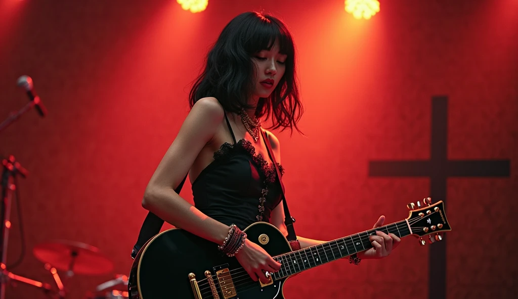 rock chicks on stage. (candid, photographed at f/11, ISO800, 35mm)